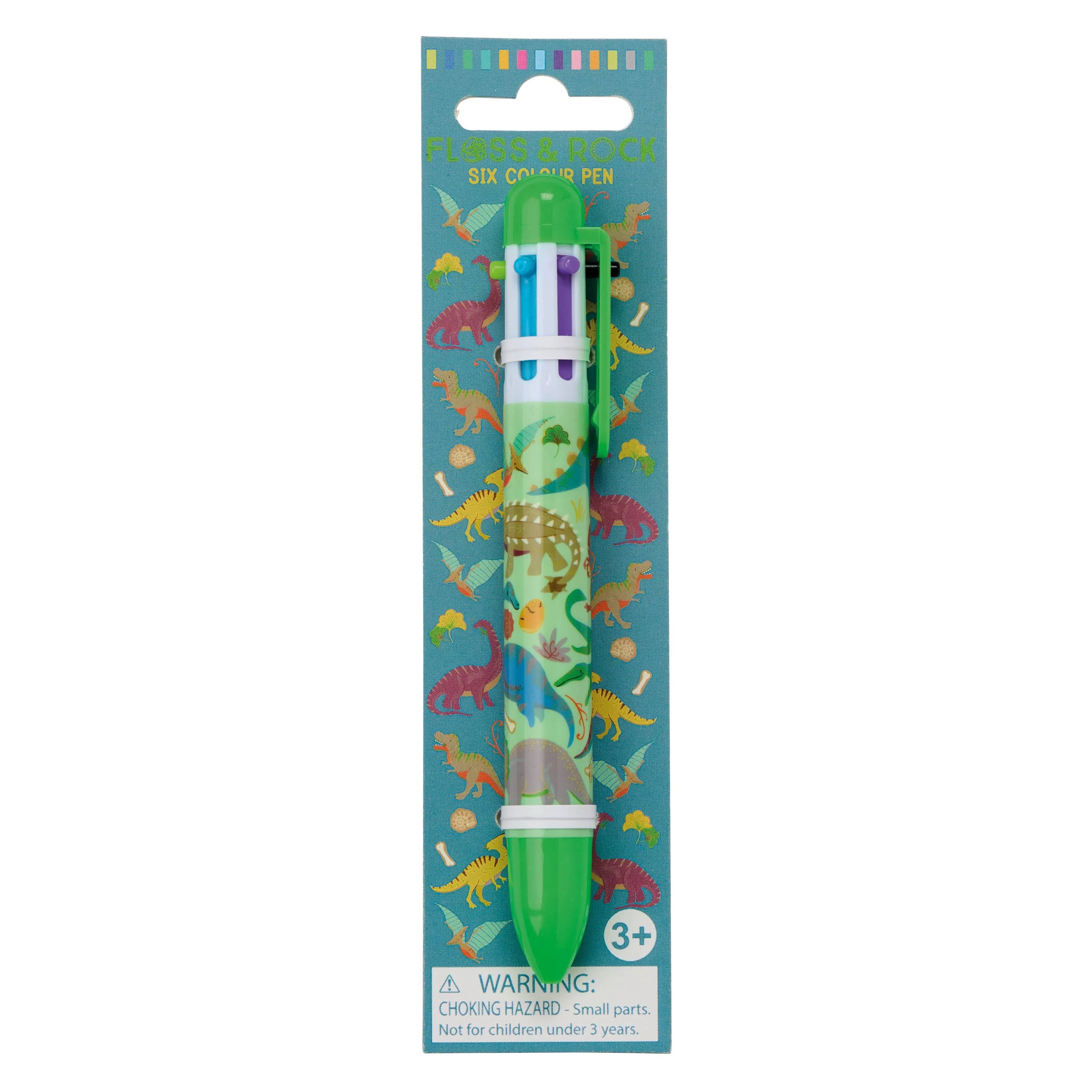 Dino 6 Colour Click Pen