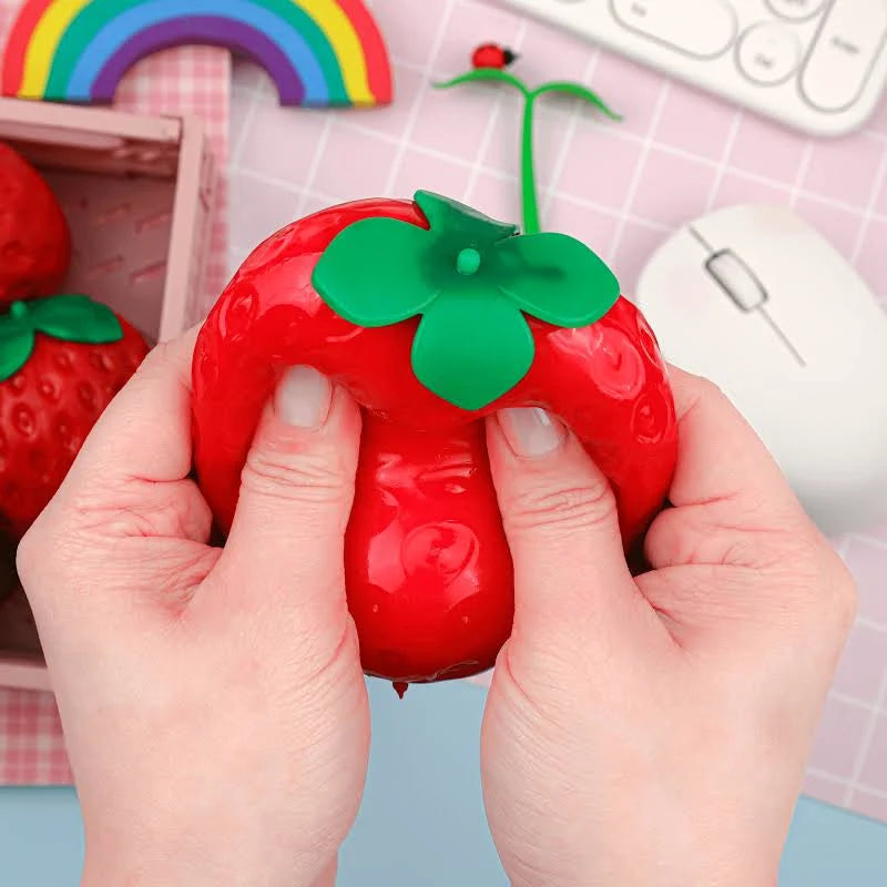 Strawberry Shaped Sensory Squishy Toy