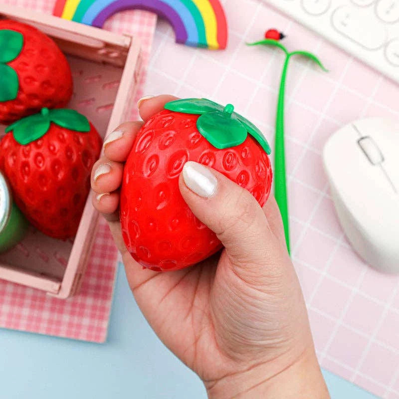 Strawberry Shaped Sensory Squishy Toy