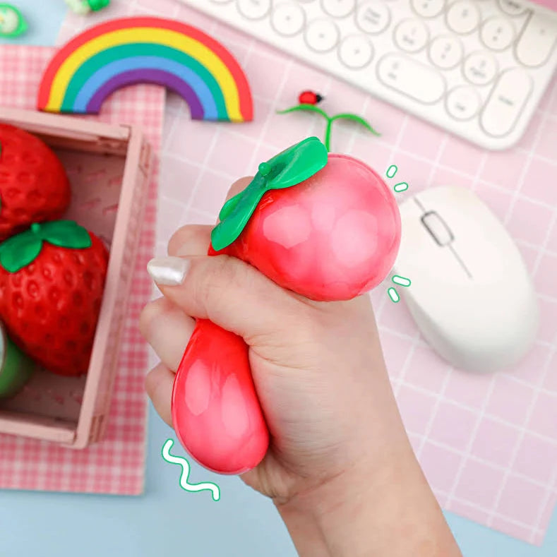Strawberry Shaped Sensory Squishy Toy
