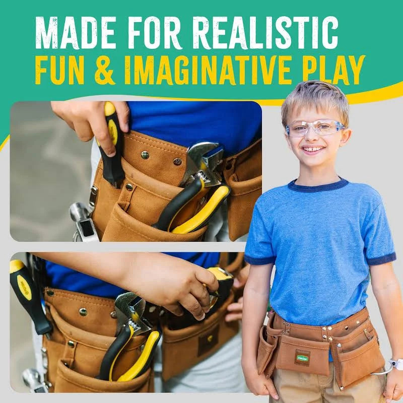 Kids Tool Belt with Safety Goggles