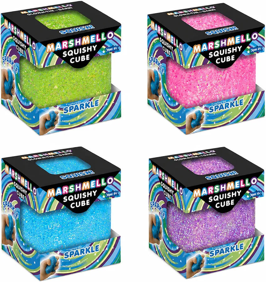 Marshmello Squishy Sparkle Cube - Assortment colors
