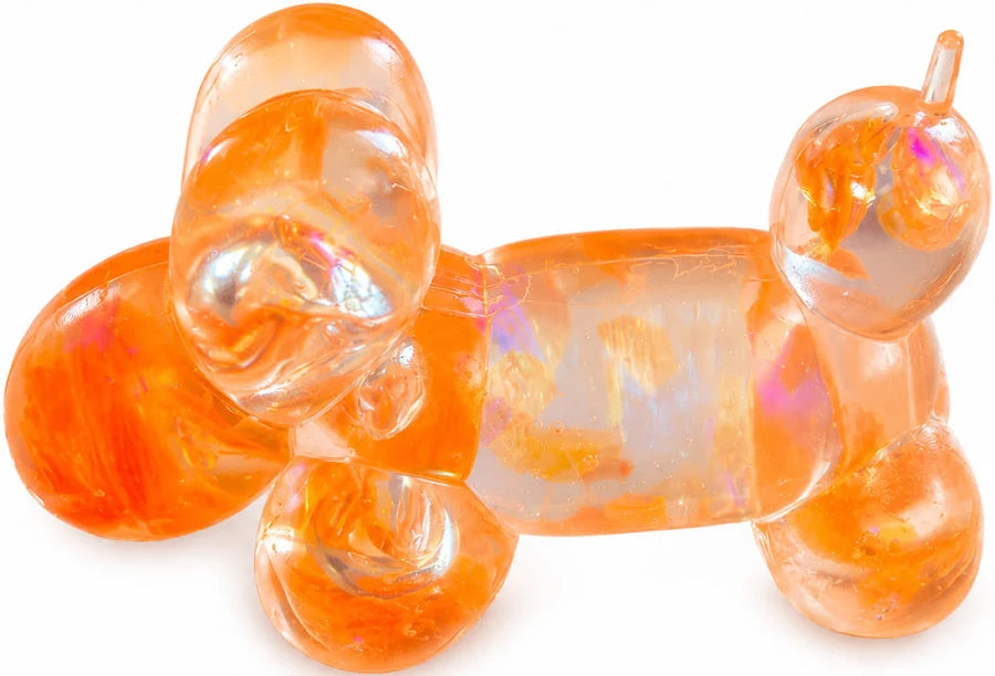 Sugar Squish Confetti Balloon Dogs - 3.5" Maltose Filled Sensory Toy (Assorted Colors)