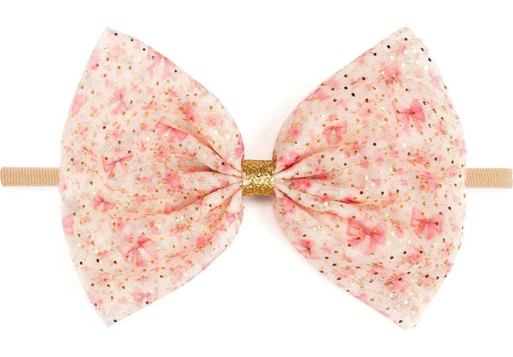 Floral Bow Baby Headband