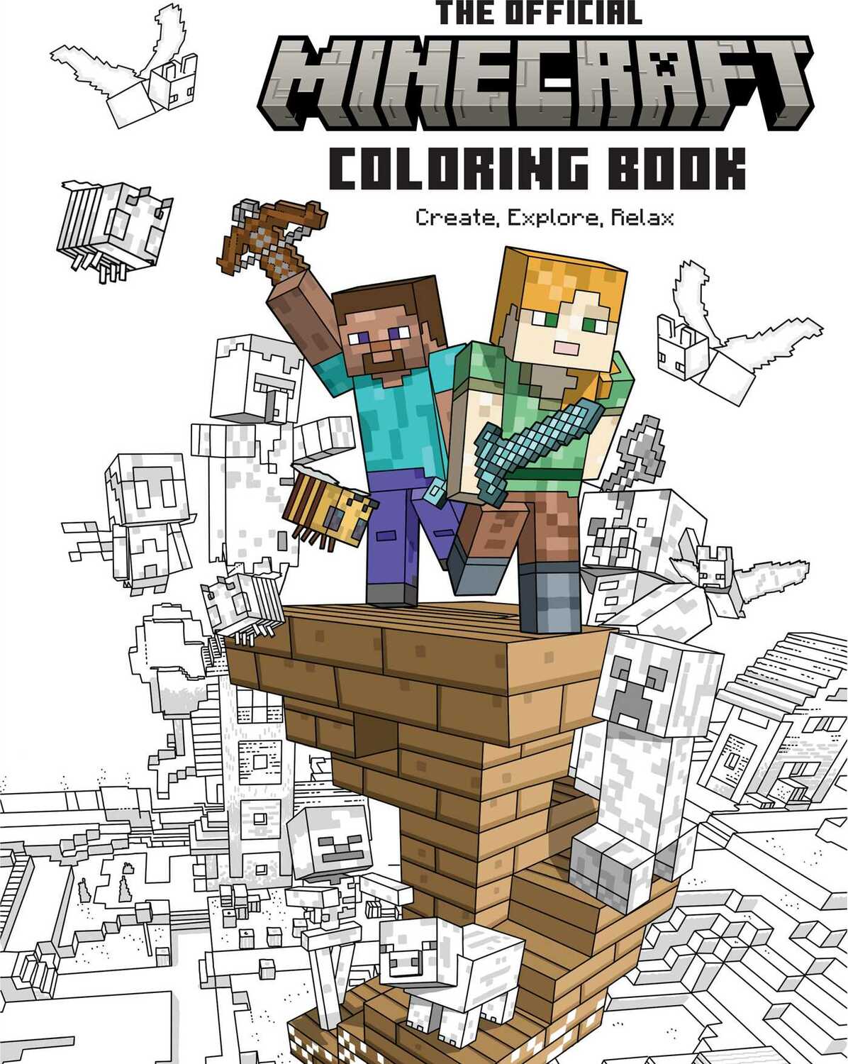 The Official Minecraft Coloring Book: Create, Explore, Relax!: Colorful Storytelling for Advanced Artists
