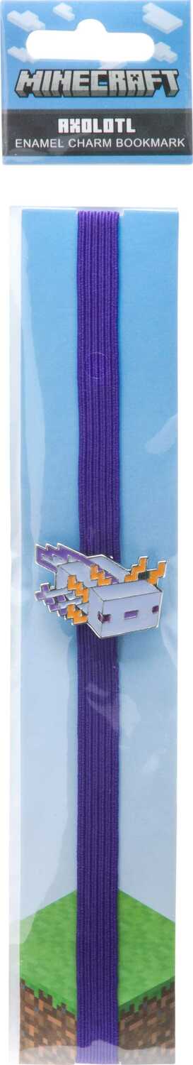 Minecraft: Axolotl Enamel Charm Bookmark