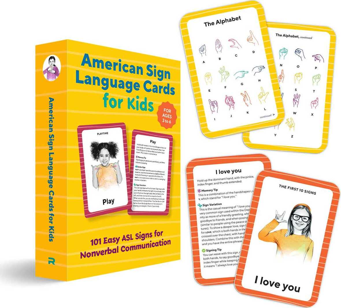 American Sign Language Flash Cards for Kids: 101 Easy ASL Signs for Nonverbal Communication