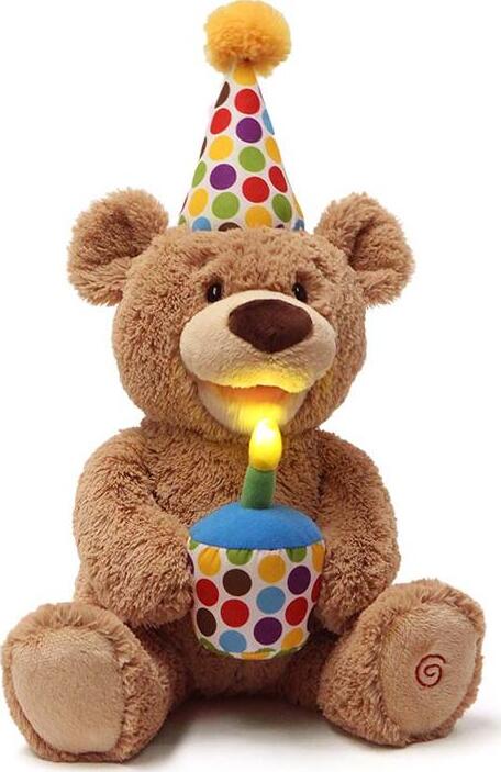 Happy Birthday Animated Teddy, 12-Inch