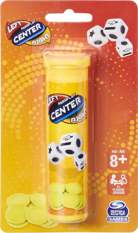 The Game Of Left Center Right - Easy Addictive Travel Tube Fun Dice Game