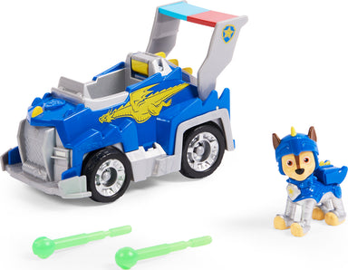 PAW Patrol Rescue Knights Chase Transforming Toy Car with Collectible Action Figure