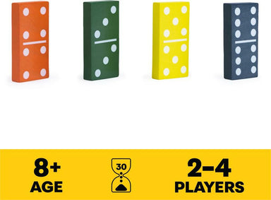 Mindful Classics - Double-Six Wood Dominoes Set