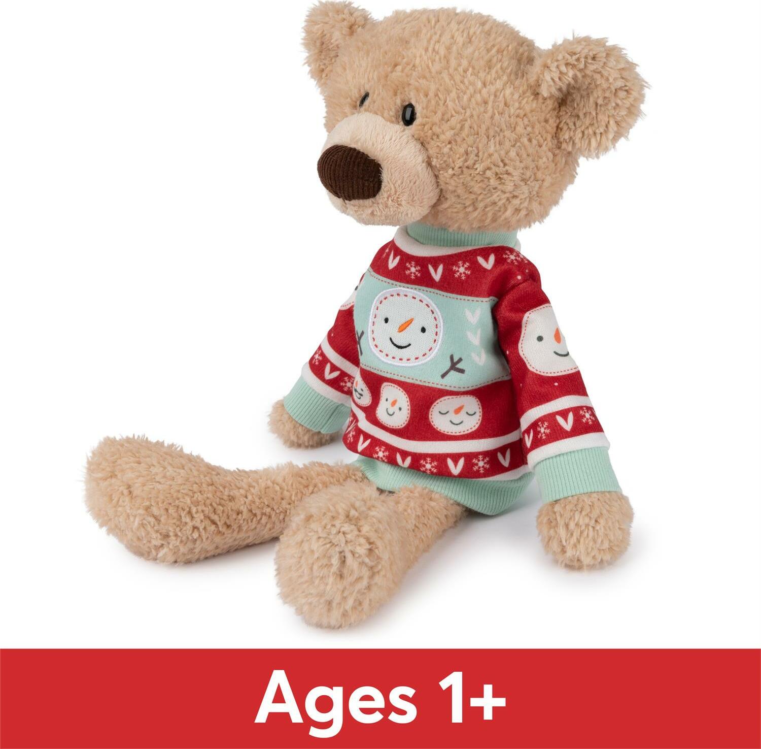 Sleigh Toothpick Bear with Holiday Sweater - 15 in