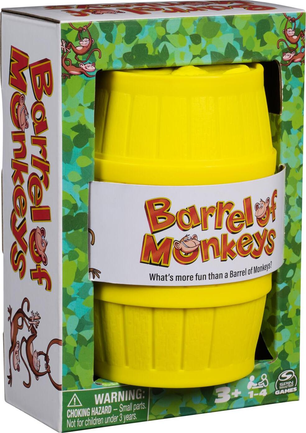 Barrel of Monkeys Retro Yellow Container