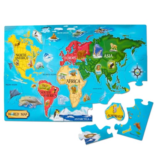 World Map Floor Puzzle 33 Pieces