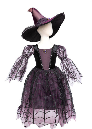 Great Pretenders Amethyst the Spider Witch Dress & Hat, size 5/6