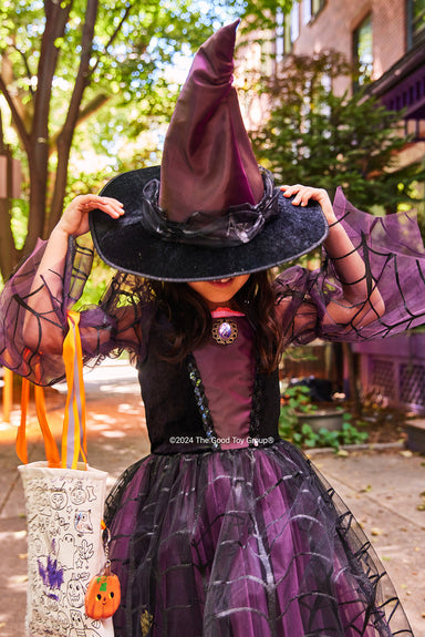 Great Pretenders Amethyst the Spider Witch Dress & Hat, size 5/6