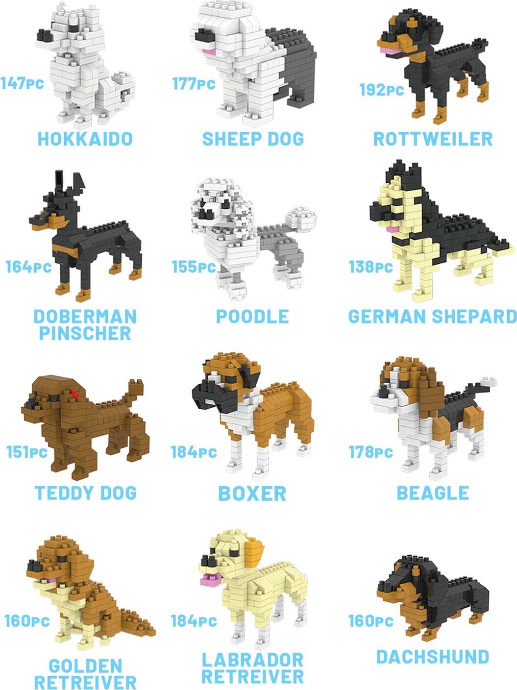 Pixel Worx Surprise Mini Builds: 3 styles - Pixel Worx - Puppies