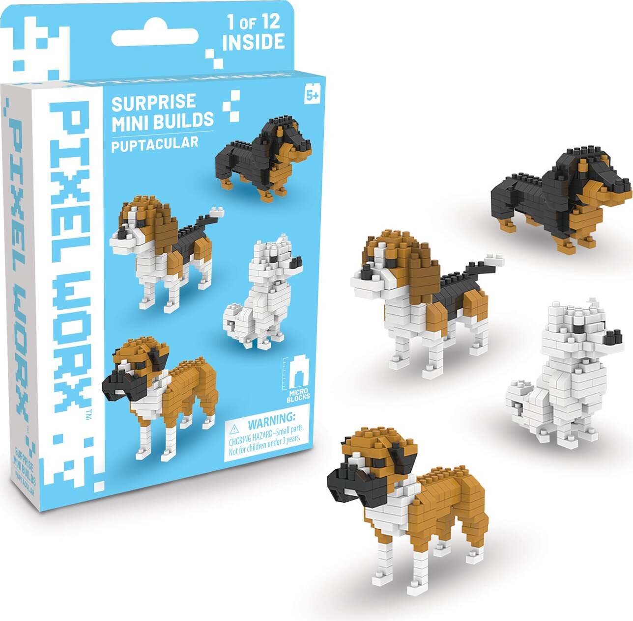 Pixel Worx Surprise Mini Builds: 3 styles - Pixel Worx - Puppies