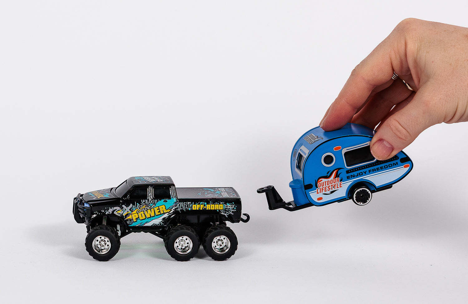 Hyper Drive RC Mini 6x6 Truck with Trailer