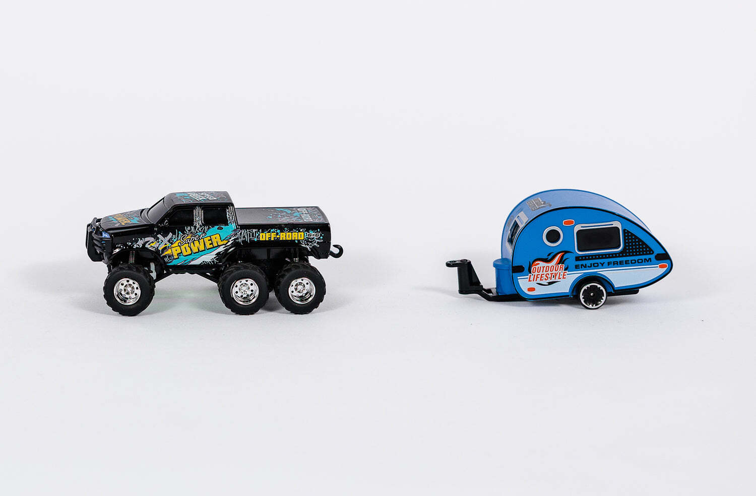 Hyper Drive RC Mini 6x6 Truck with Trailer