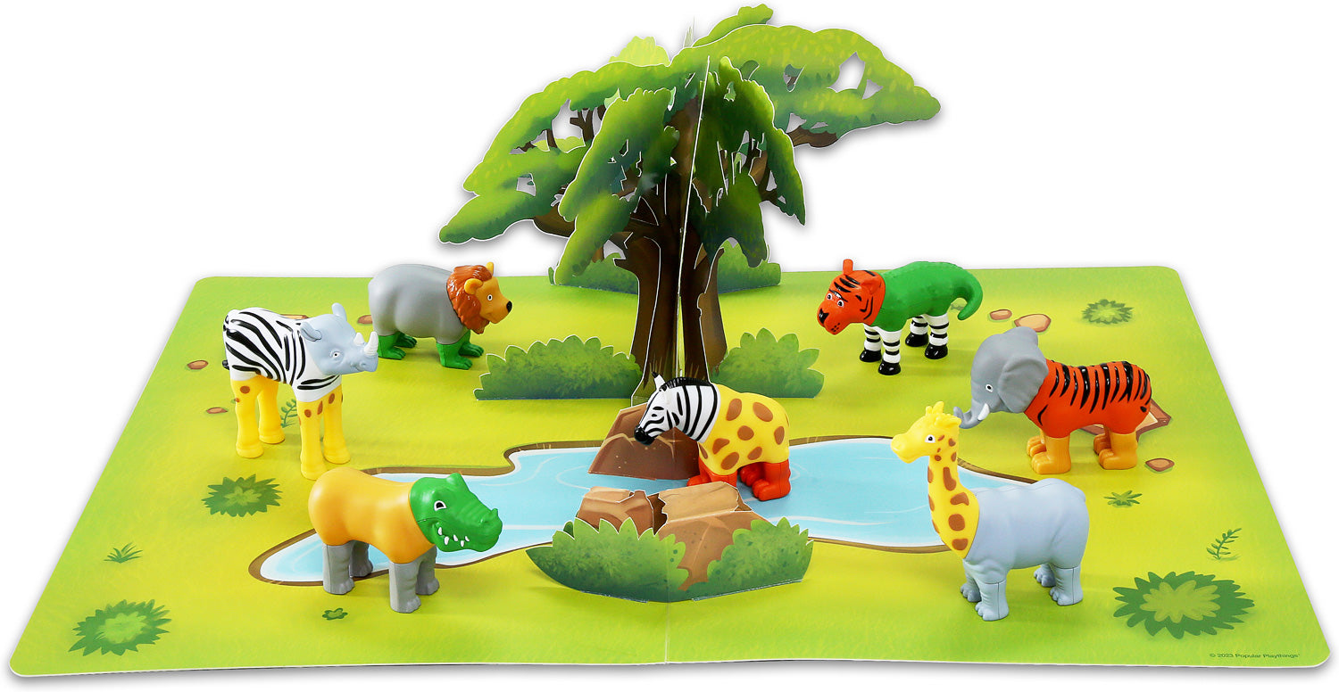 Mini Magnetic Mix or Match Jungle Animals