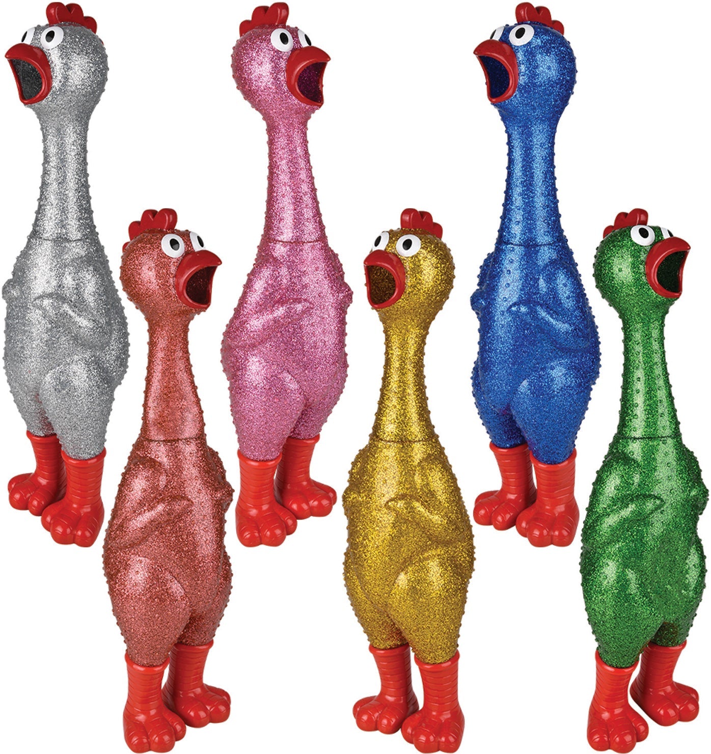 Giant Sparkle Rubber Chicken