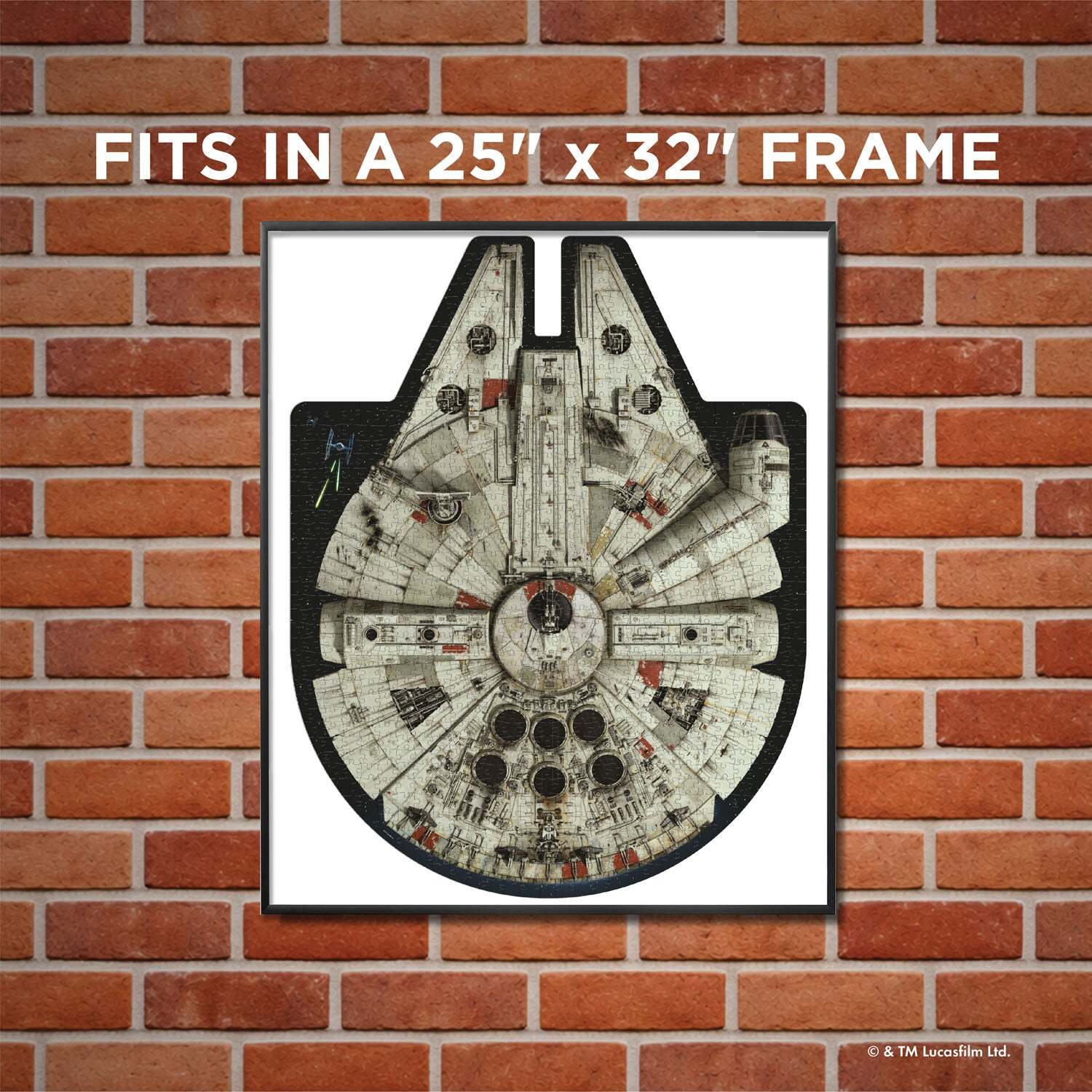Star Wars Double-Sided Millennium Falcon Jigsaw Puzzle & Trivia