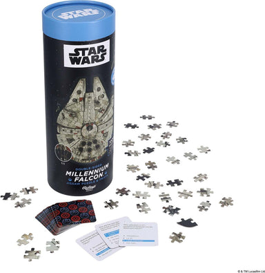 Star Wars Double-Sided Millennium Falcon Jigsaw Puzzle & Trivia