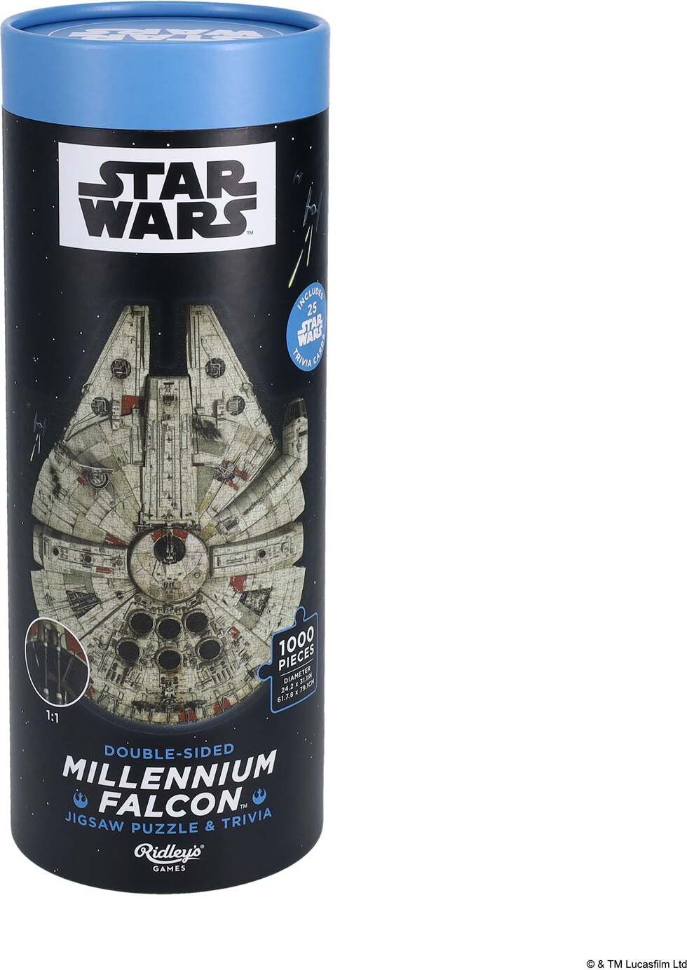 Star Wars Double-Sided Millennium Falcon Jigsaw Puzzle & Trivia