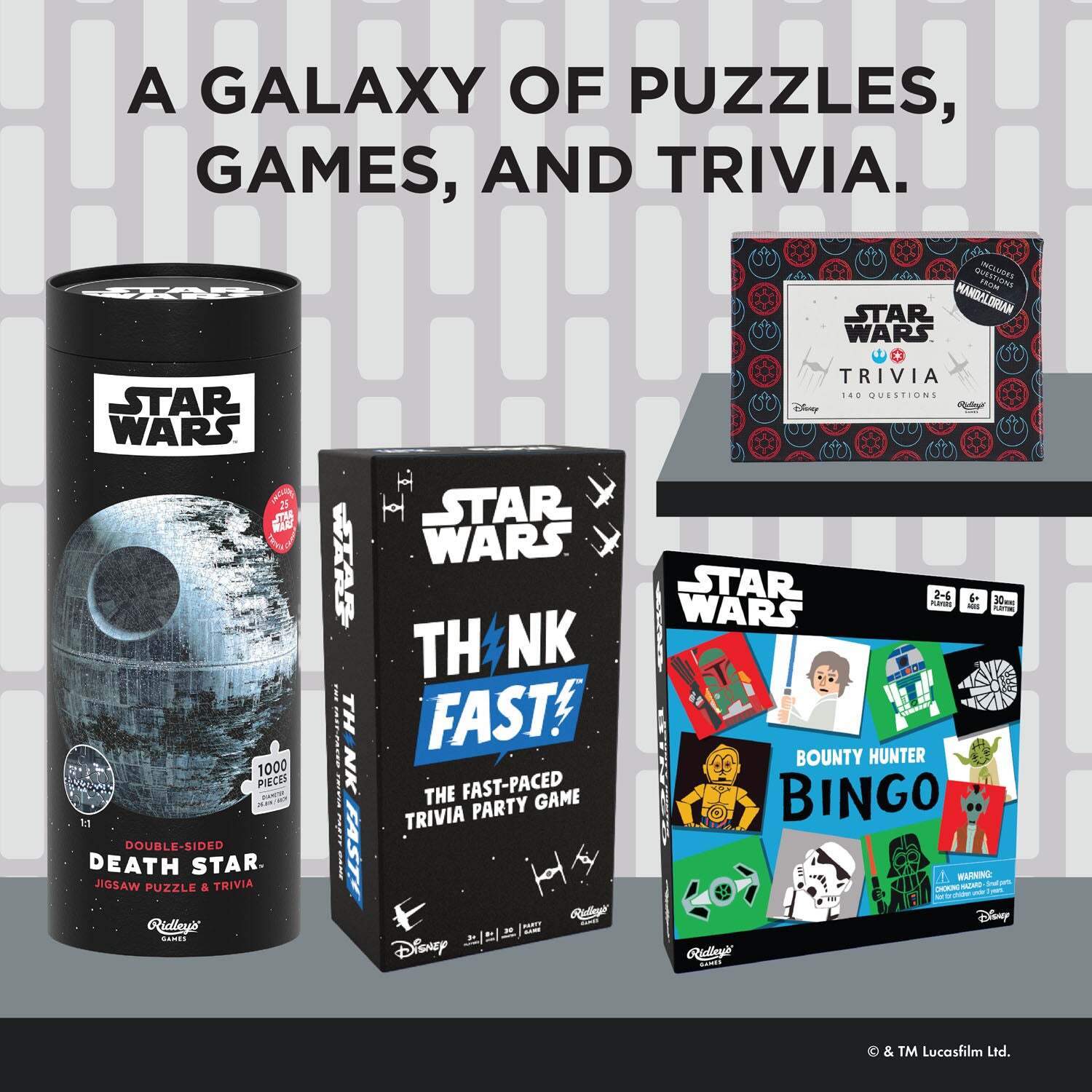 Star Wars Double-Sided Millennium Falcon Jigsaw Puzzle & Trivia