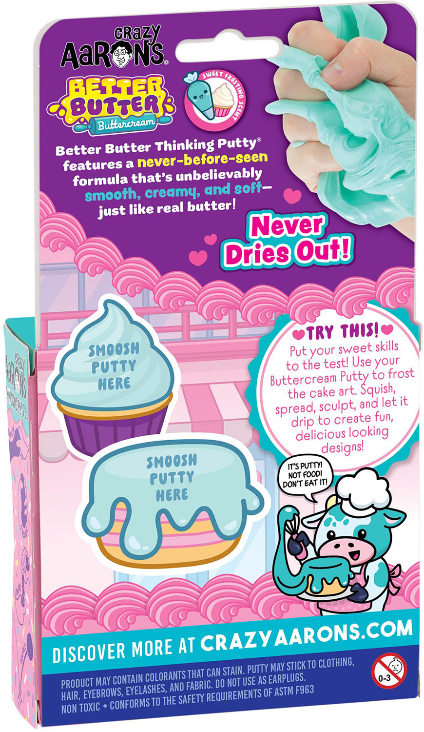 Crazy Aaron's Better Butter Buttercream Scented Thinking Putty