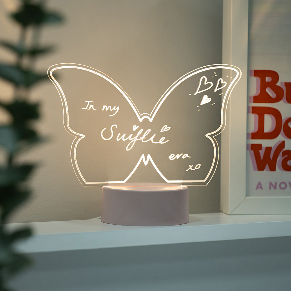 Butterfly Write On Neon Light