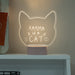 Cat Write On Neon Light