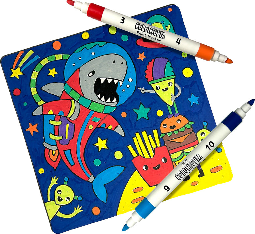 Colortopia: Color by Number Kit with Paint Markers - Epic Adventures