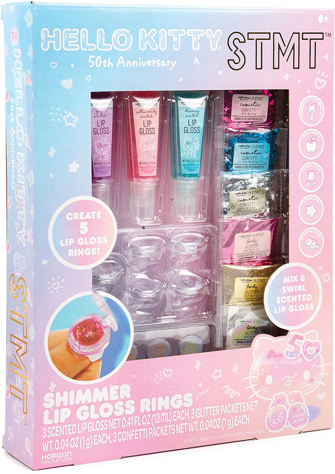 Hello Kitty 50th Anniversary STMT Shimmer Lip Gloss Rings Set
