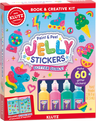 KLUTZ Paint & Peel Jelly Stickers: Glitter Goals!
