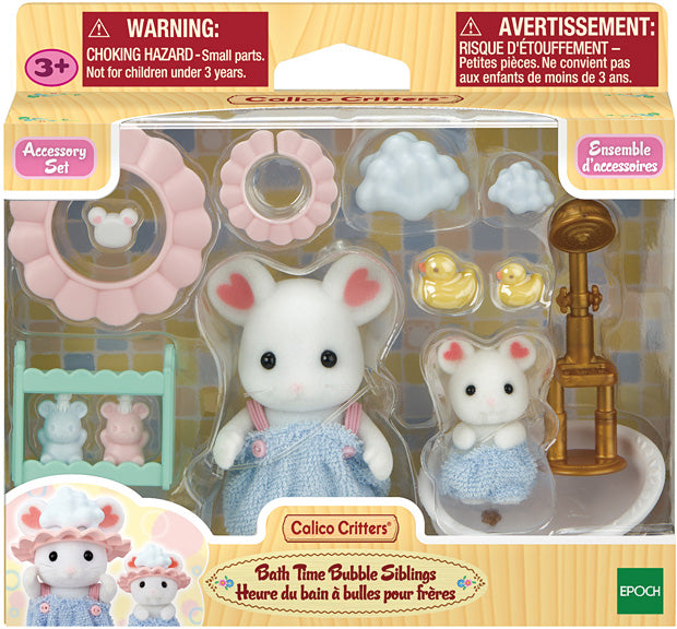 Calico Critters Bathtime Bubble Siblings