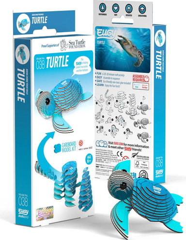 Eugy Sea Turtle 3D Cardboard Model Kit