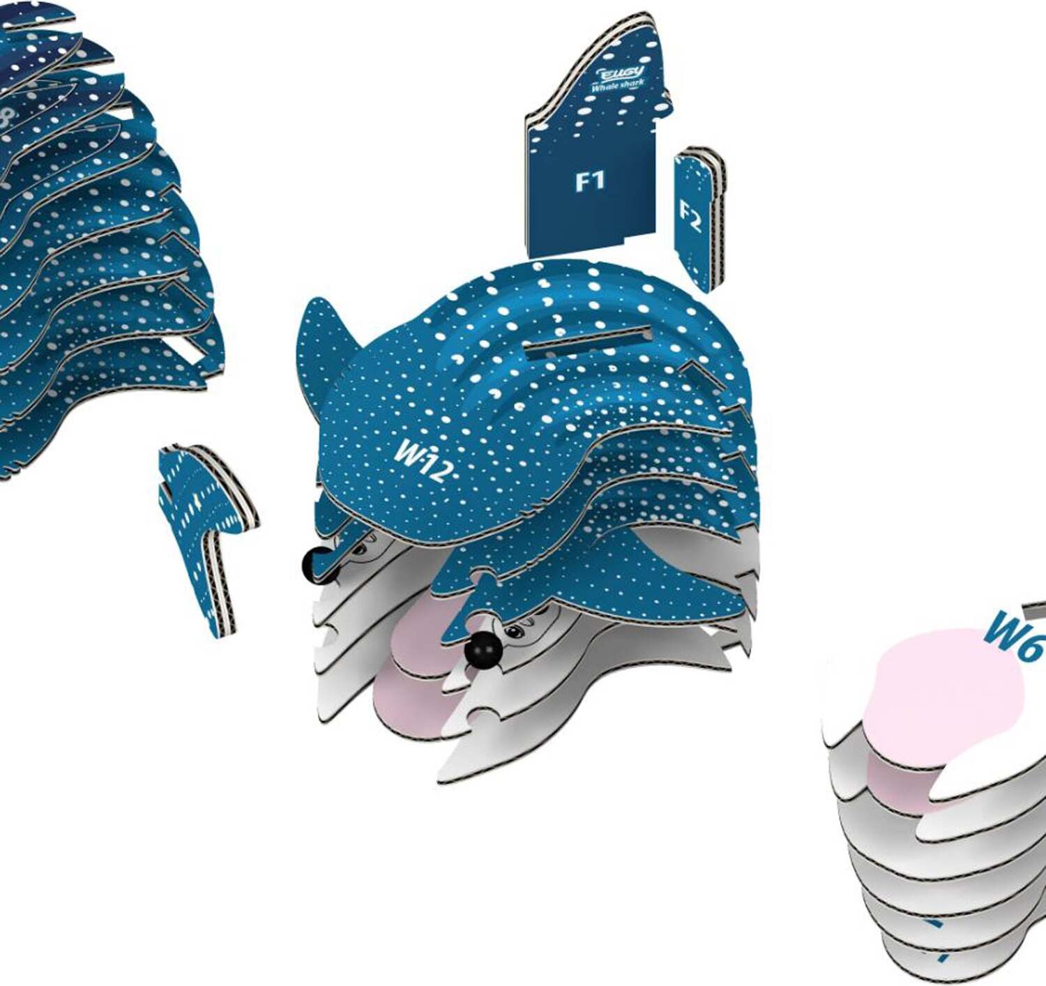 Eugy Whale Shark 3D Cardboard Model Kit