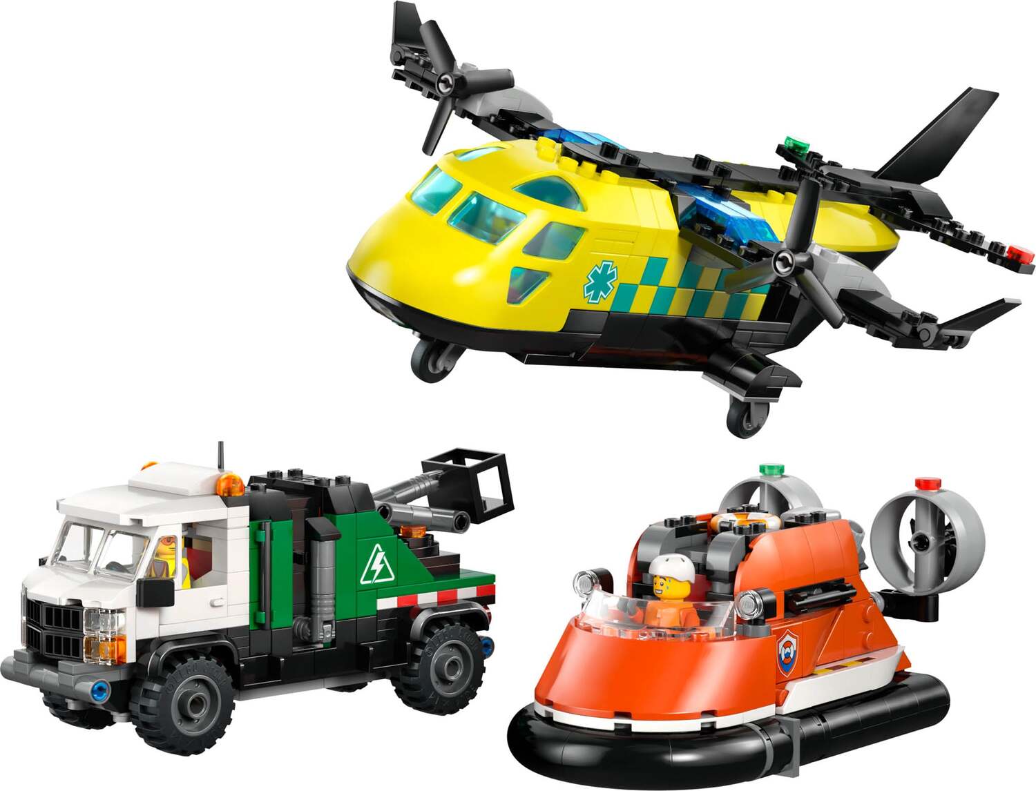 CITY Mix & Match Airplane, Service Truck and Hovercraft Remix