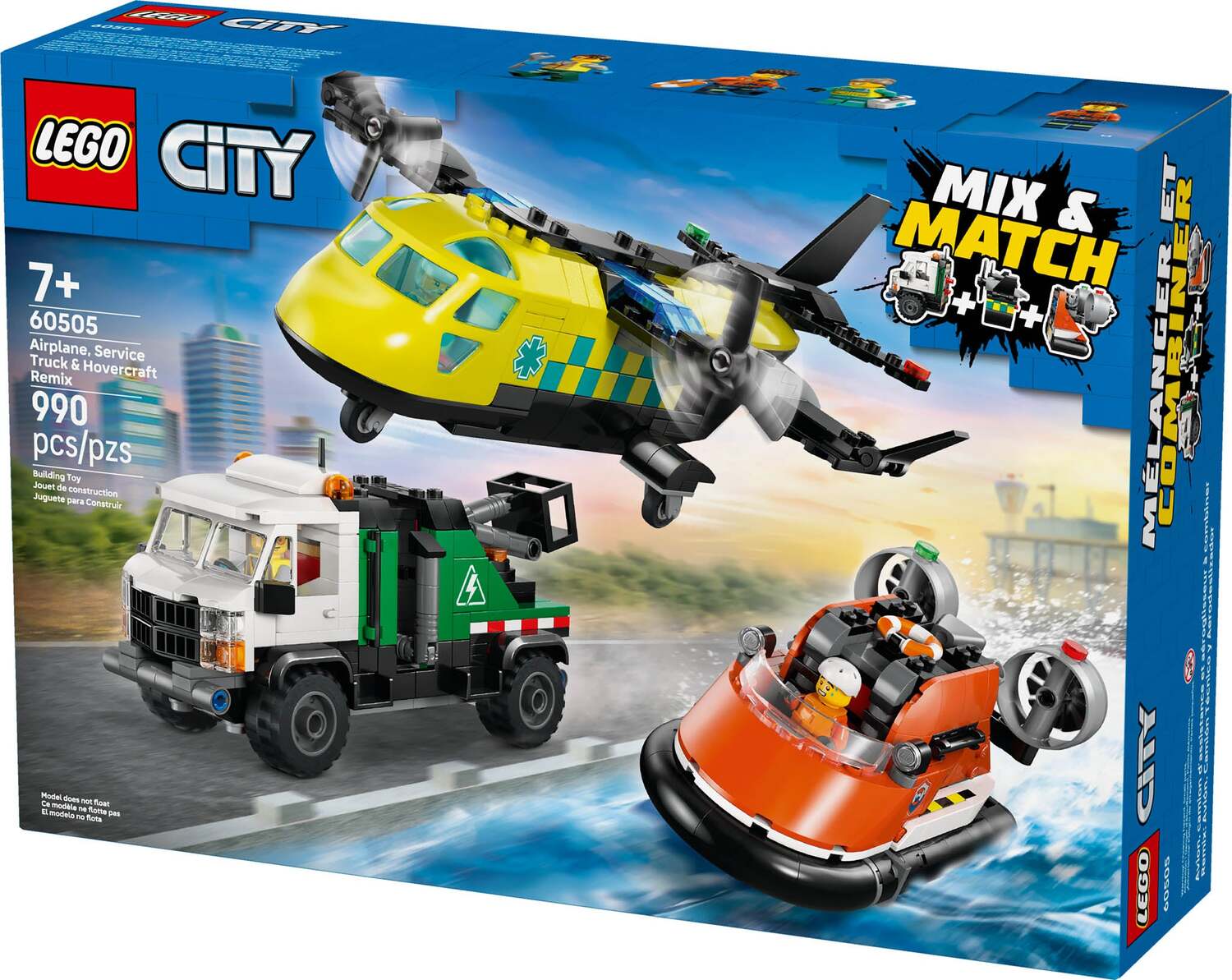 CITY Mix & Match Airplane, Service Truck and Hovercraft Remix