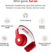 Bluetooth Headphones: Sunset Red