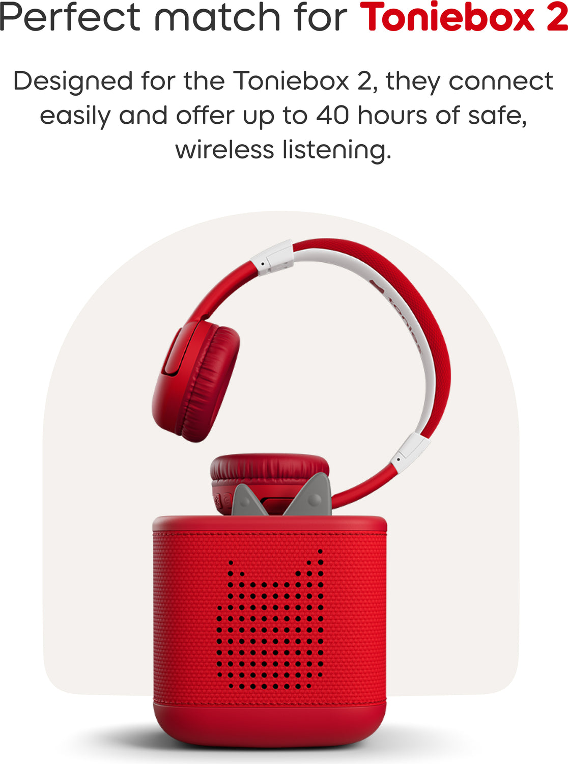 Bluetooth Headphones: Sunset Red