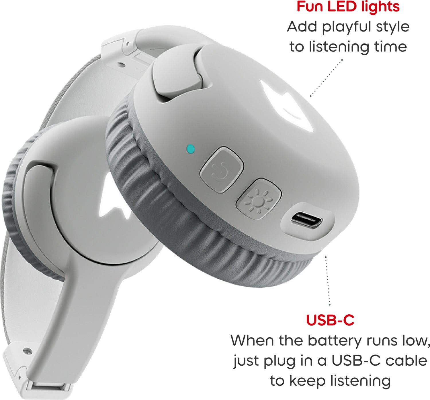 Bluetooth Headphones: Moon Gray
