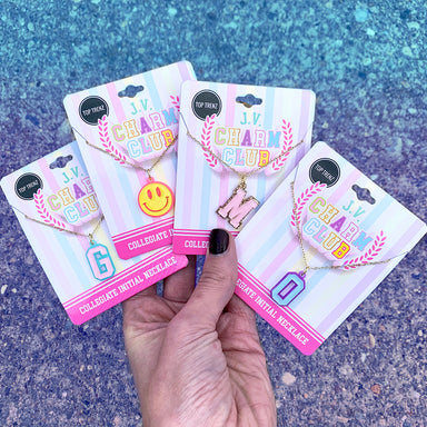 J.V. Charm Club Collegiate Charm Necklace- Letter K