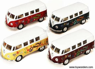 Volkswagen Classic Bus with Decals (1962, 1/32 scale diecast model car) (assorted colors)