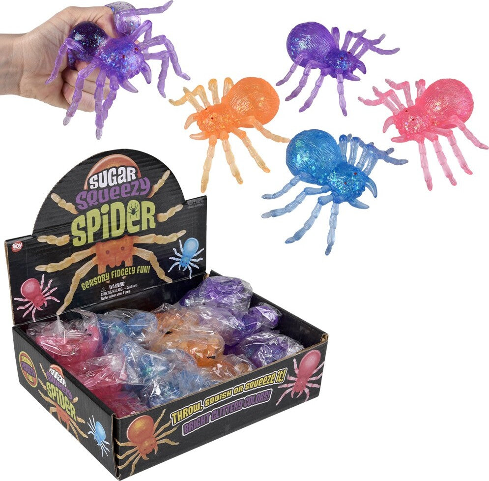 4.75" Squeezy Sugar Spider 12ct