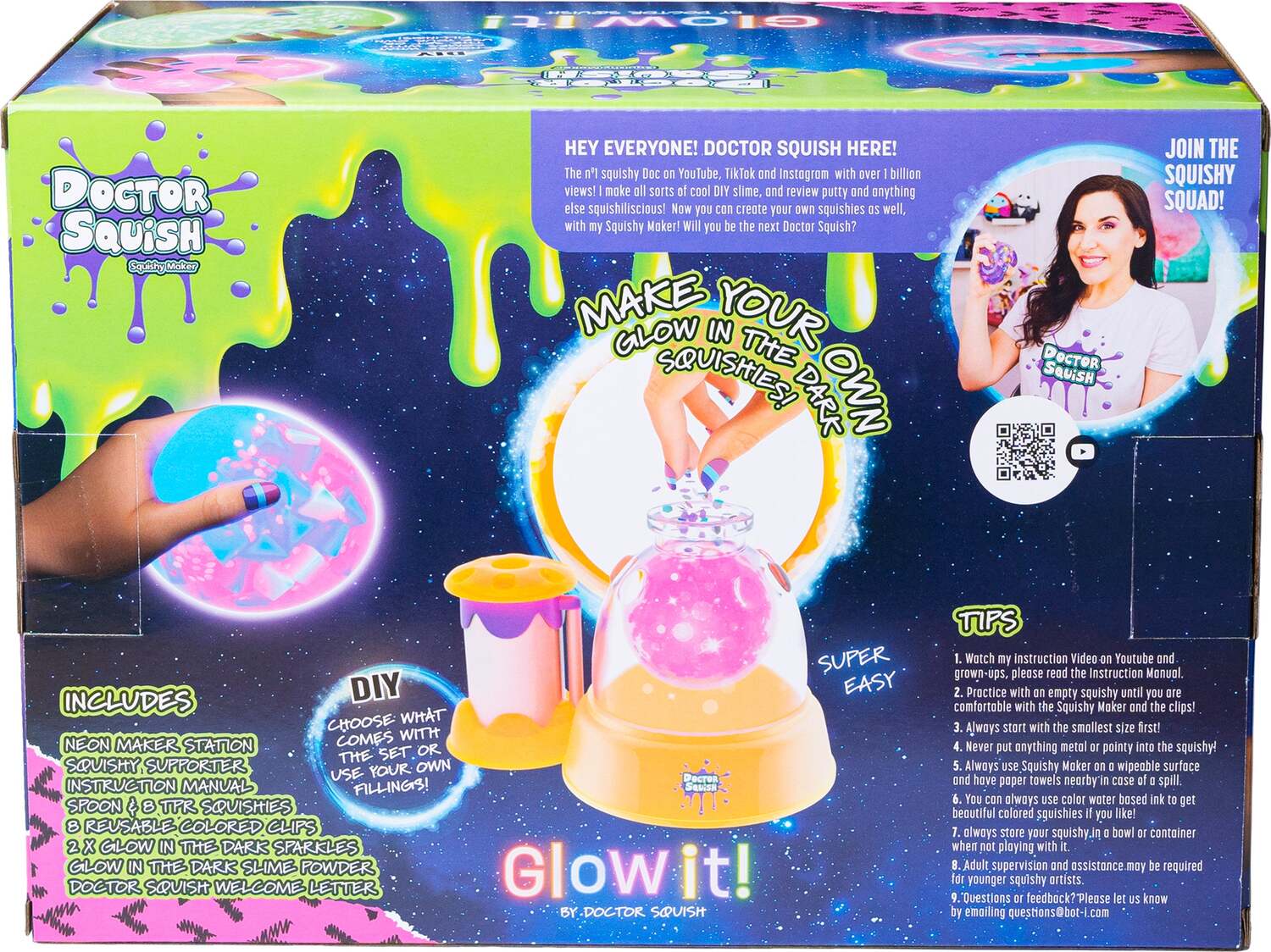 Dr Squish Squishy Maker Station, Glow It Edition