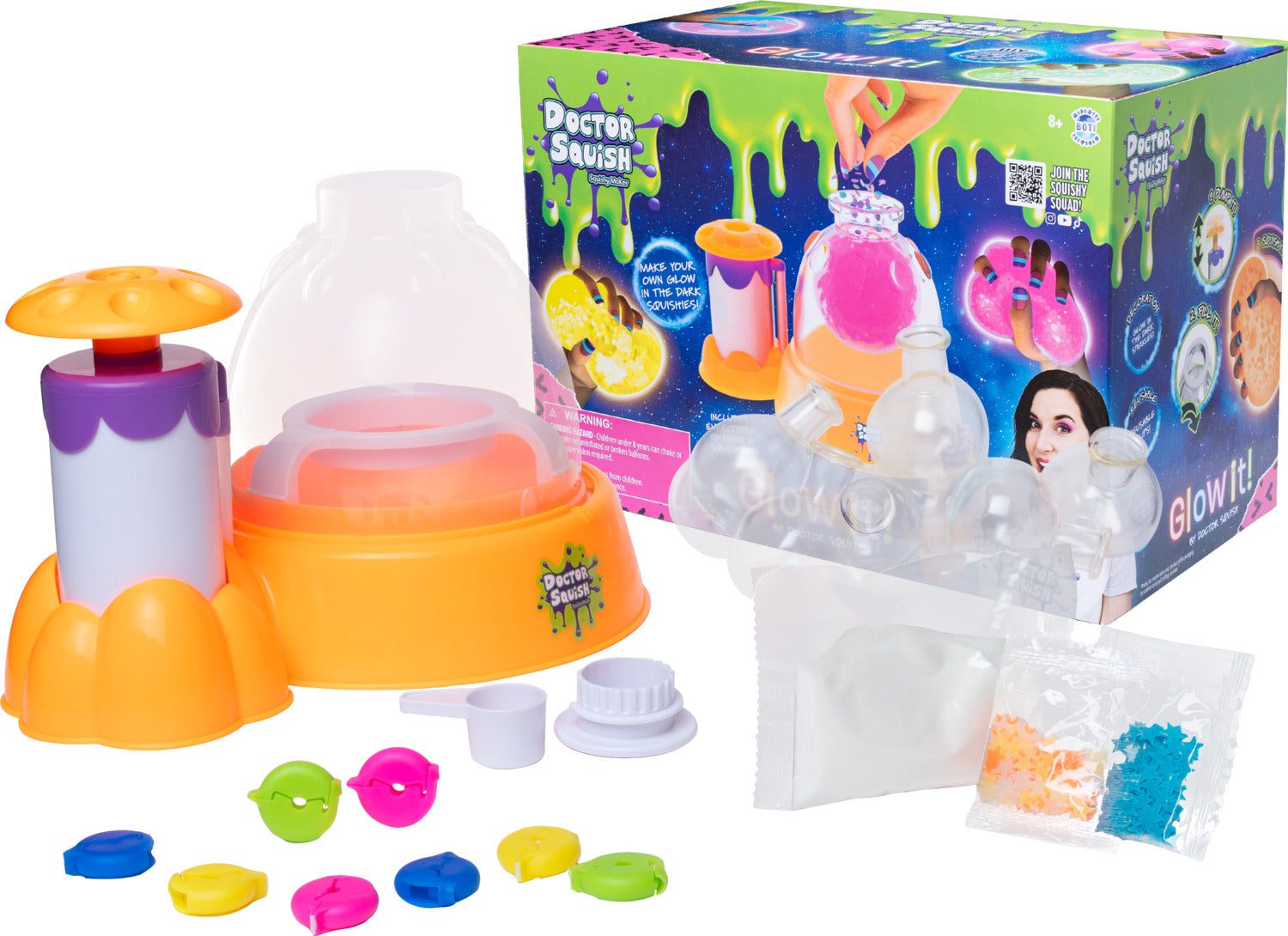Dr Squish Squishy Maker Station, Glow It Edition