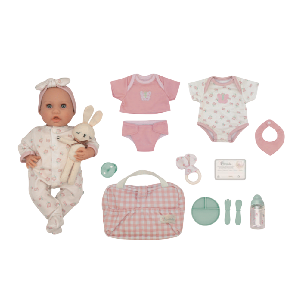 Bonbebe Realistic Baby Doll with Heartbeat Deluxe Bundle 16 Piece St